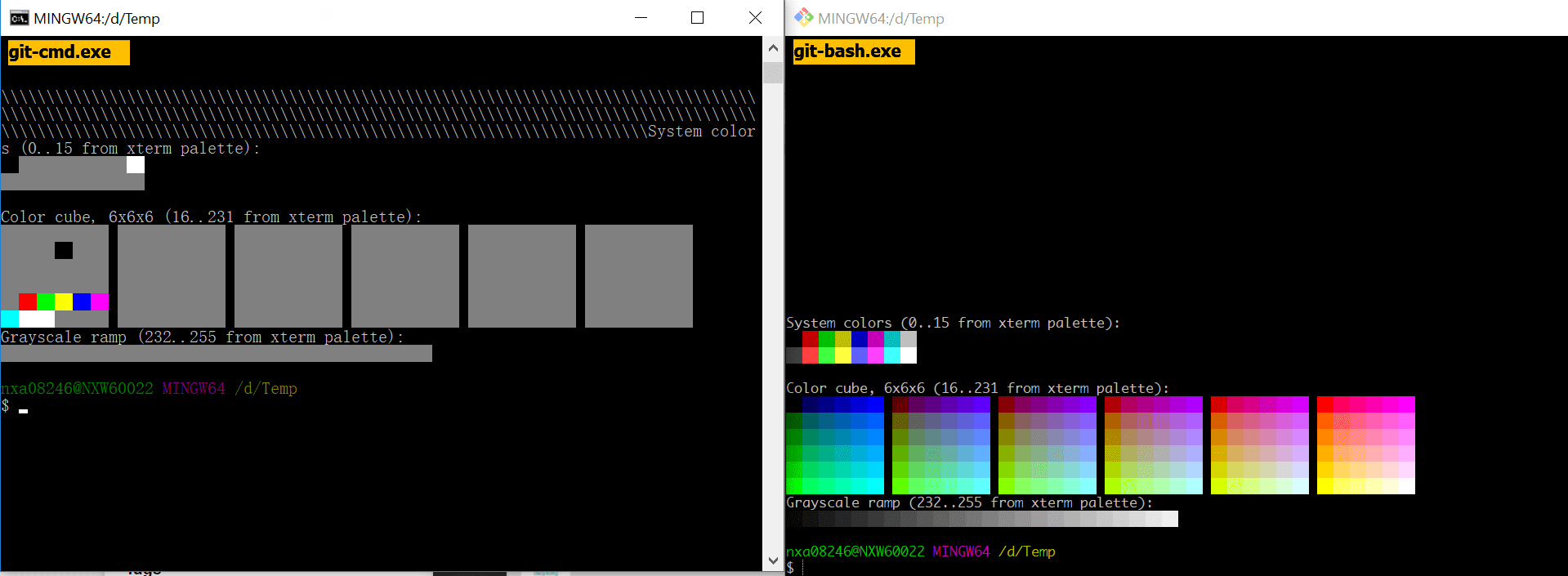 windows xterm256 support for git bash Stack Overflow
