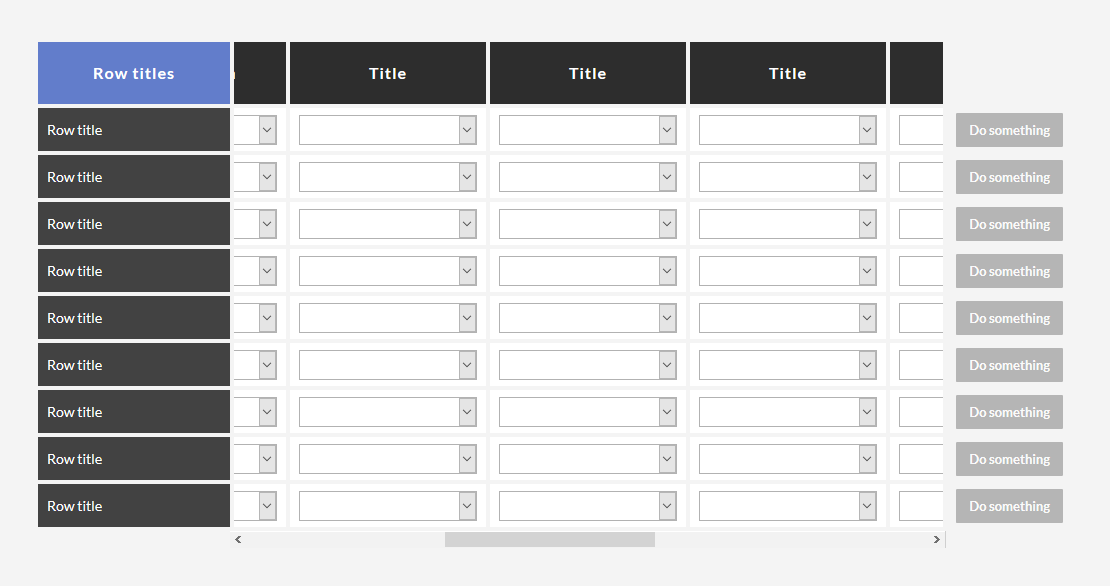 javascript Responsive horizontal scrolling table with fixed columns Stack Overflow