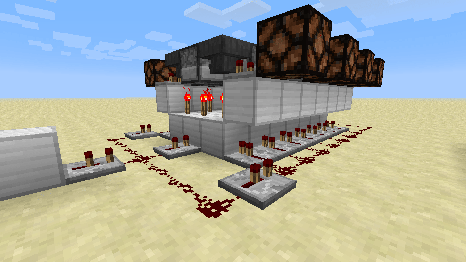 minecraft redstone How can I control a sequence of outputs via a