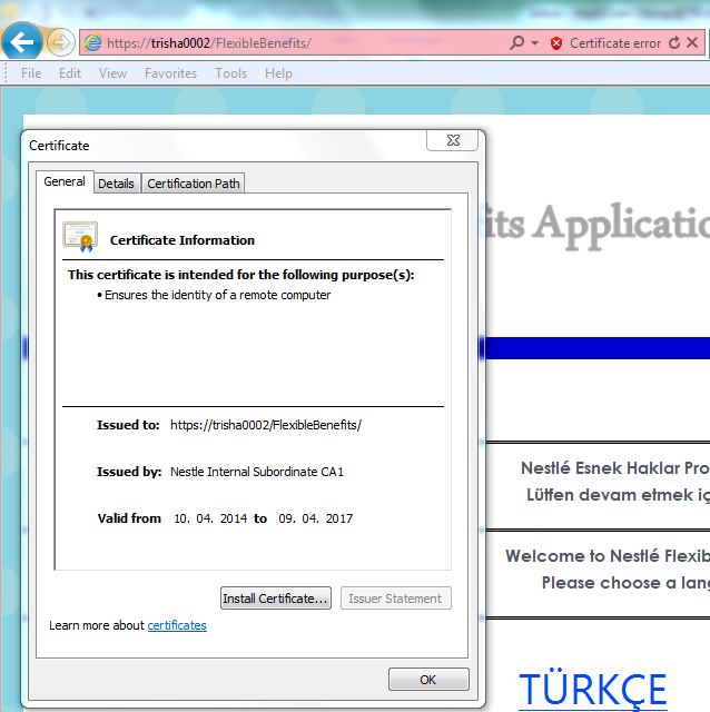 SSL Mismatched Address Certificate Error on IIS 7 Server Fault