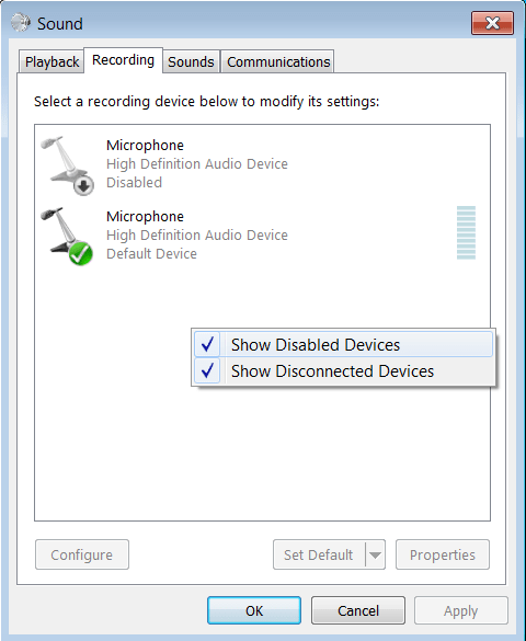 windows - How can I re-enable microphone? - Super User
