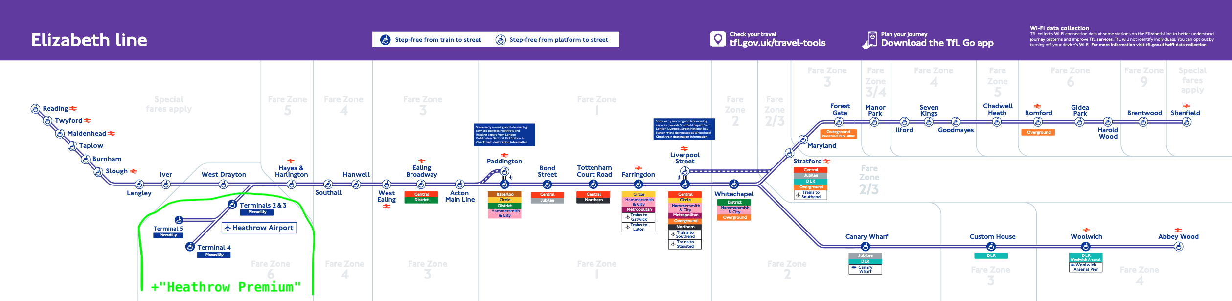 Elizabeth line UK where are ticket fares shown?