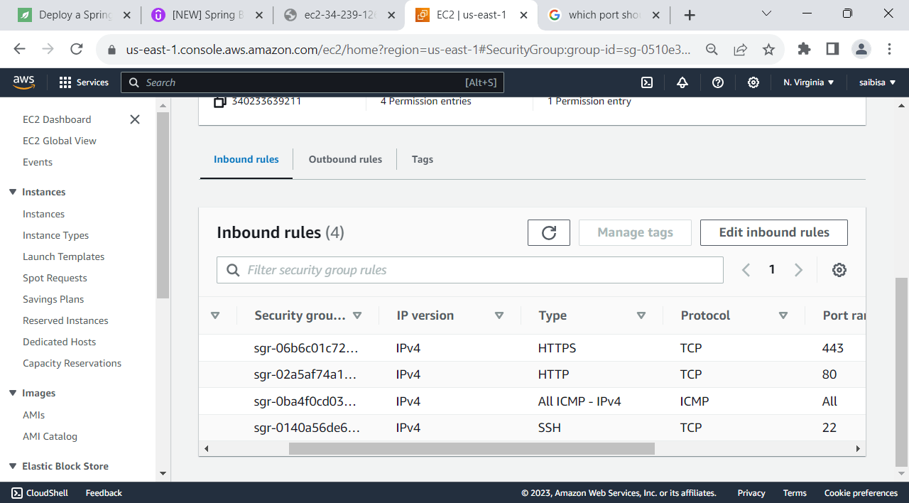 Unable to reach tomcat server 9.x running on EC2 Red hat linux 9