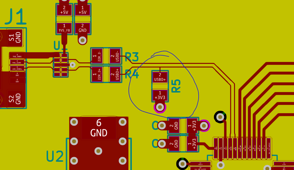 USB Full Speed 1.5K Pullup Resistor Placement Electrical Engineering