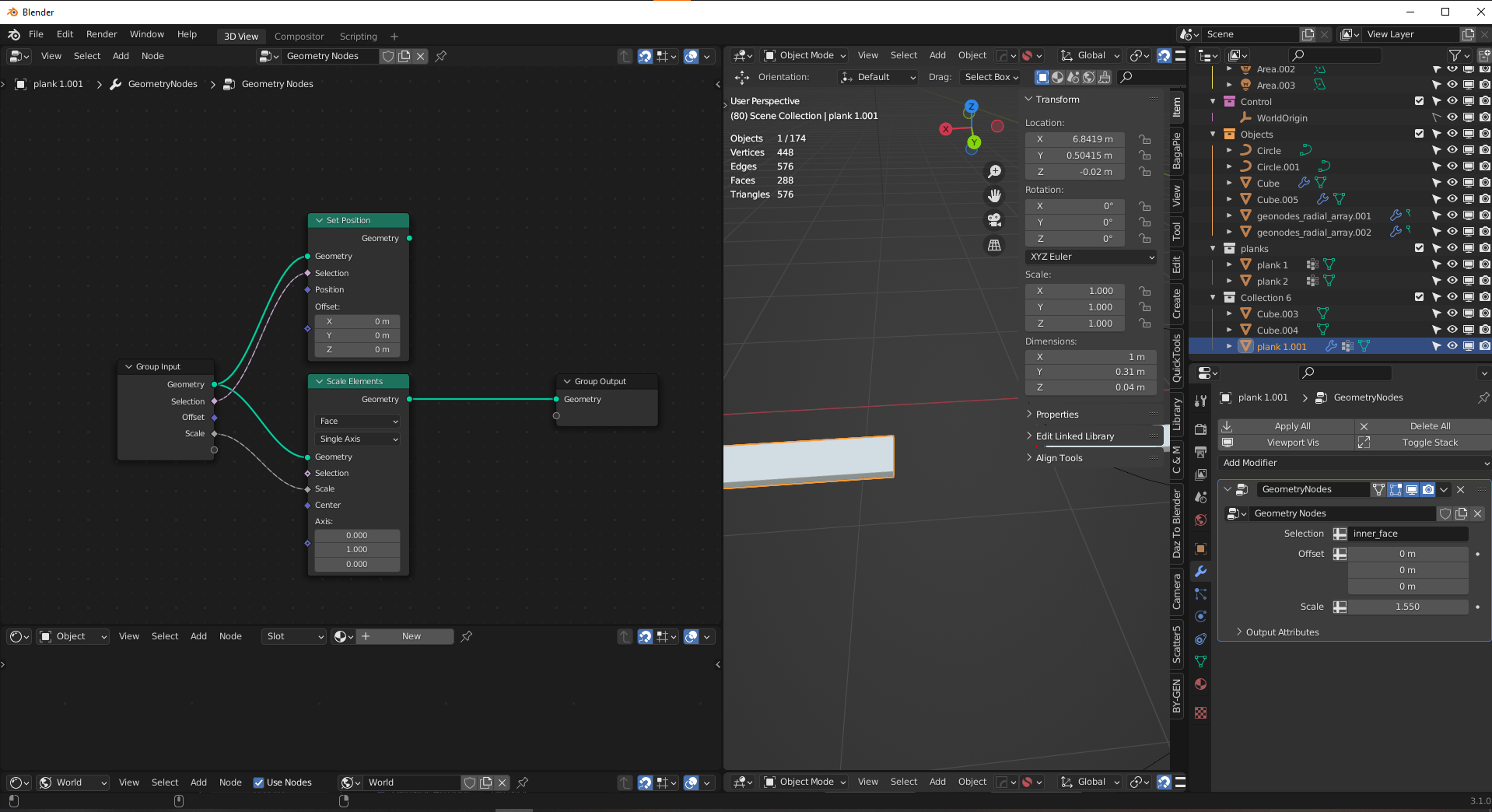 Scaling a specific face or face group in geometry nodes Blender Stack