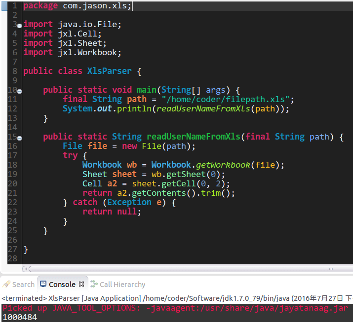 java.lang.ArrayIndexOutOfBoundsException reading from excel file