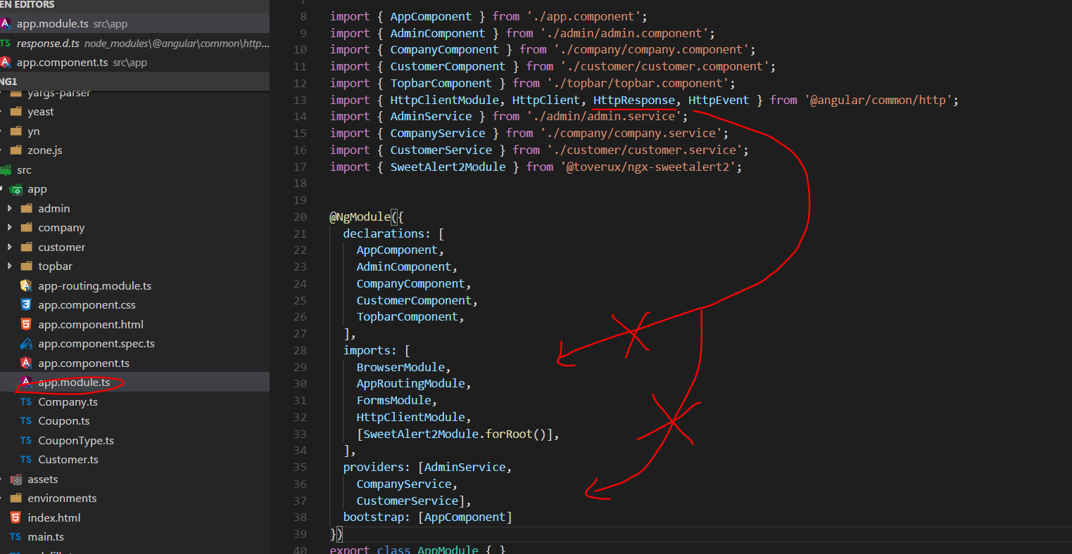 angular No provider for HttpResponse angular5 StaticInjectorError