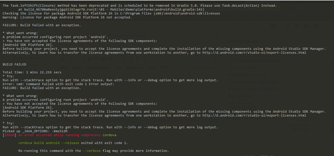 Error ionic cordova build release android Stack Overflow