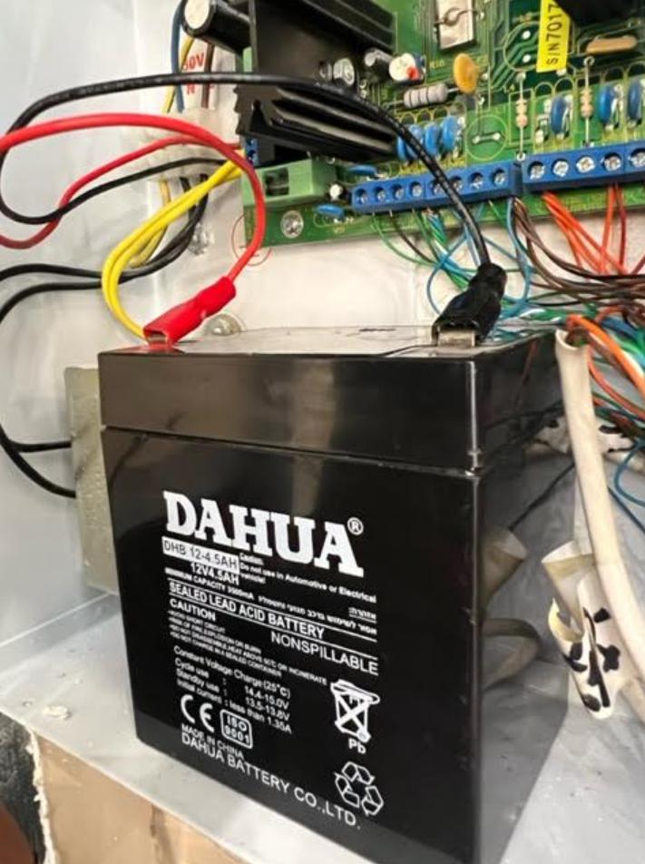 pcb PIMA alarm system discharging but not recharging backup battery