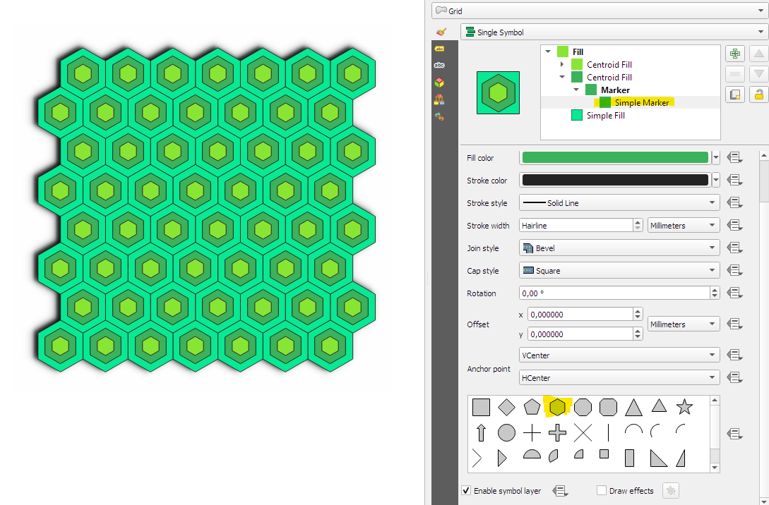 symbology Creating nested hex grids in QGIS Geographic Information Systems Stack Exchange