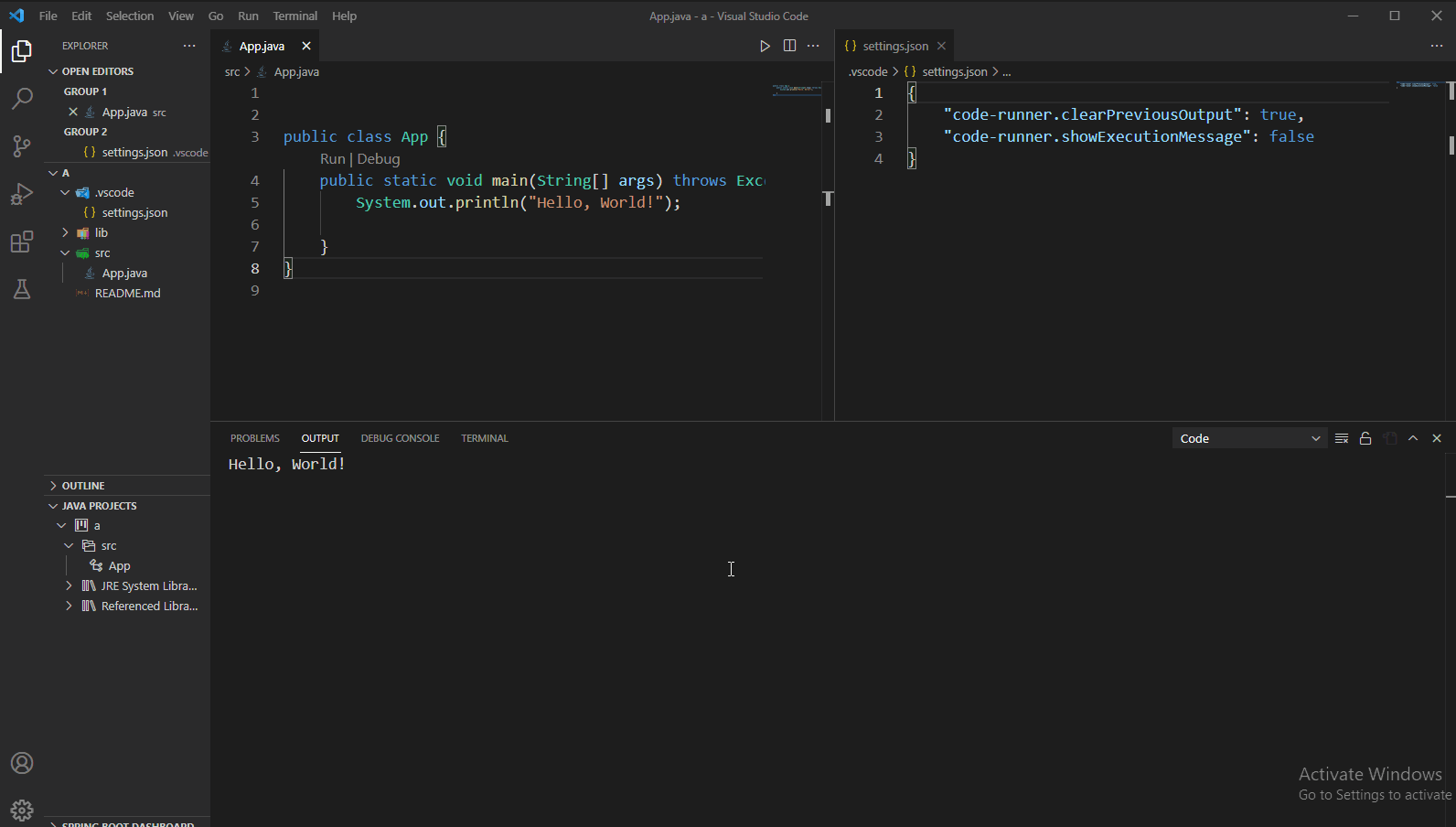 java Remove Text Appearing before the Program Output Stack Overflow