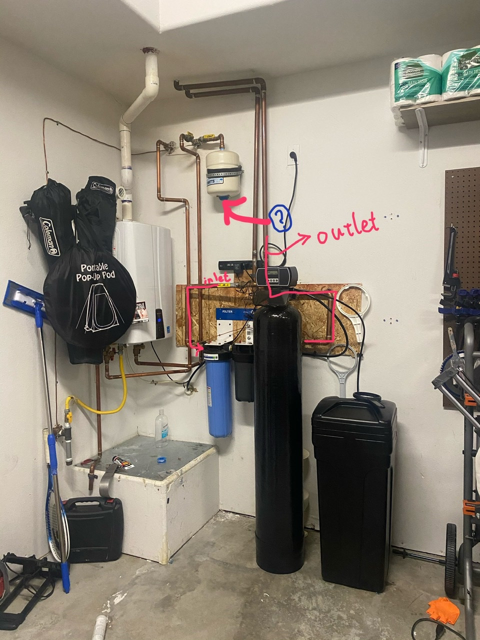 plumbing Installed a water softener, but only getting soft water on