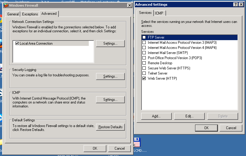 scope on windows server 2003 firewall not working Server Fault