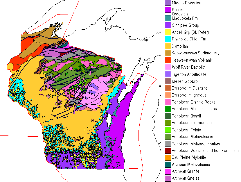 Bedrock geologic map of Wisconsin WorldCat