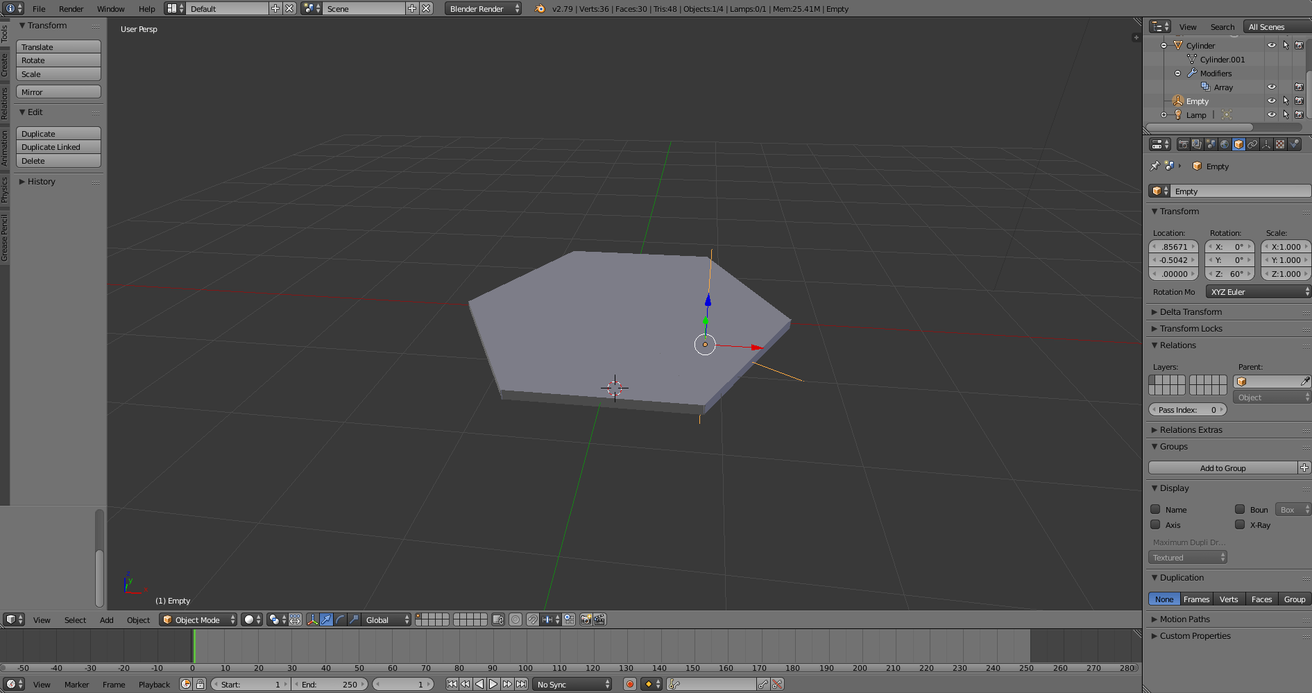 modeling How to make a centered hexagon door consisting of 6