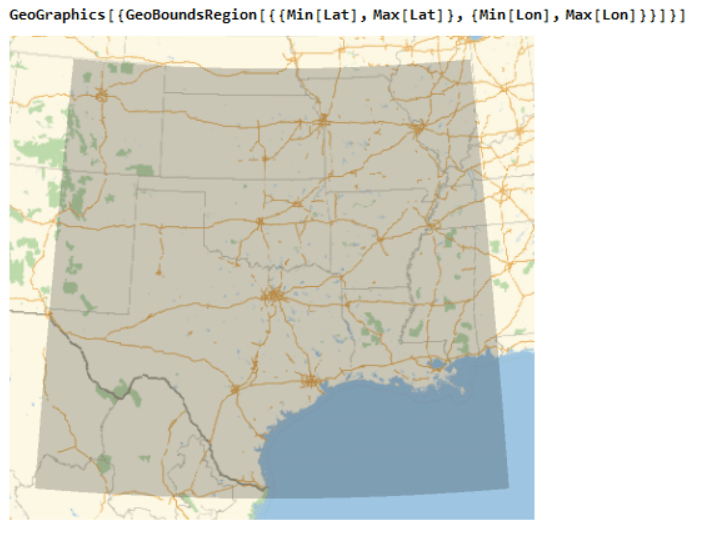 Geographic coordinates of Houst…