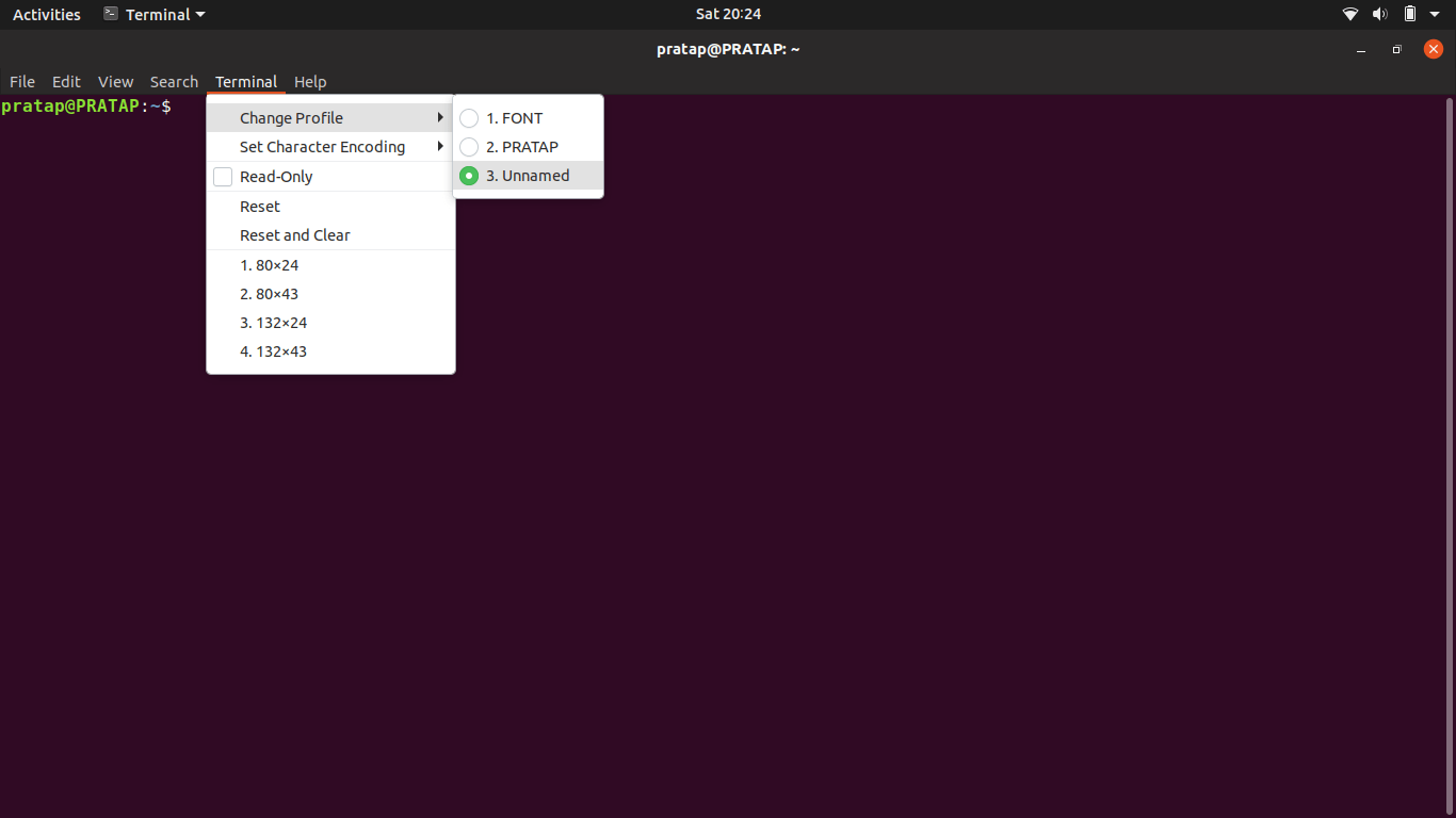 Change terminal font size programatically Ask Ubuntu