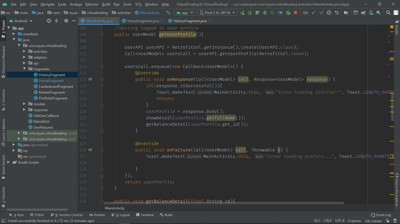 android Static variable is empty while retrieving from