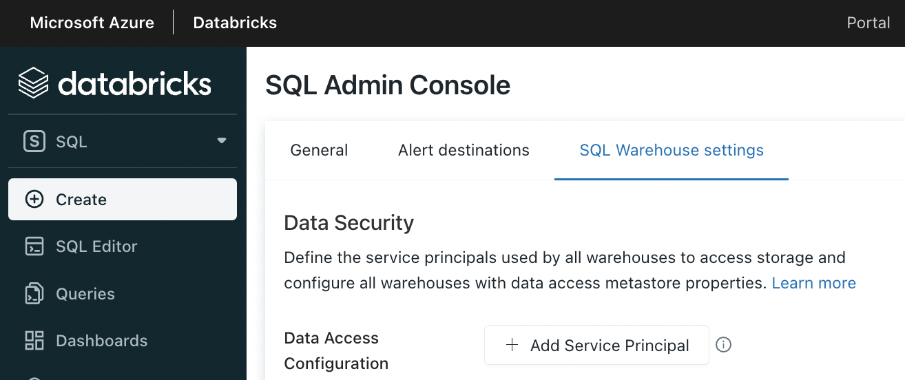 azure databricks How to delete a service principal from the sql admin settings page? Stack
