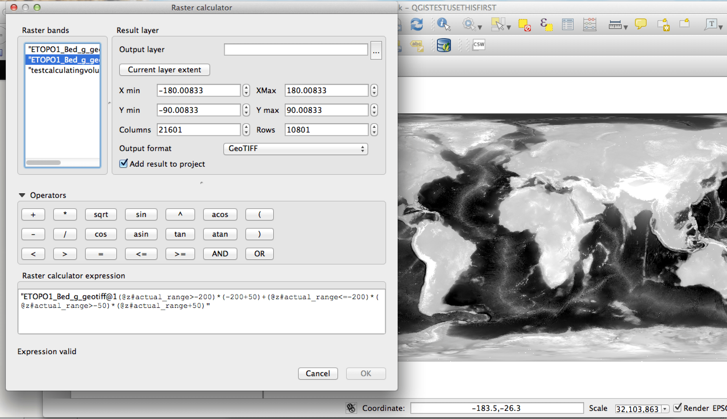 grass Cutting out depth information in raster. Calculating volume in