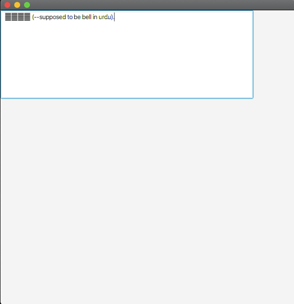 Javafx does not accept other fonts or languages in textArea of Text