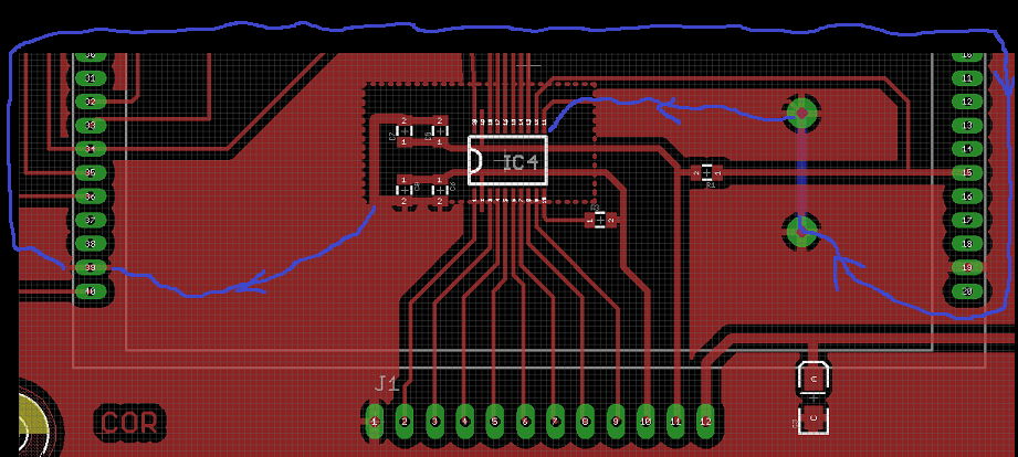 pcb design 50MHz SPI PCB routing, use vias or resistors? Electrical