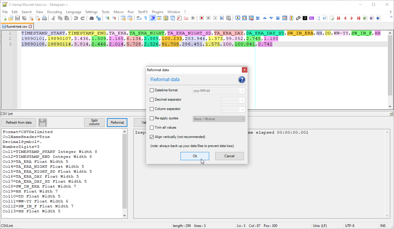 csv How to vertically align comma separated values in Notepad++? Stack Overflow