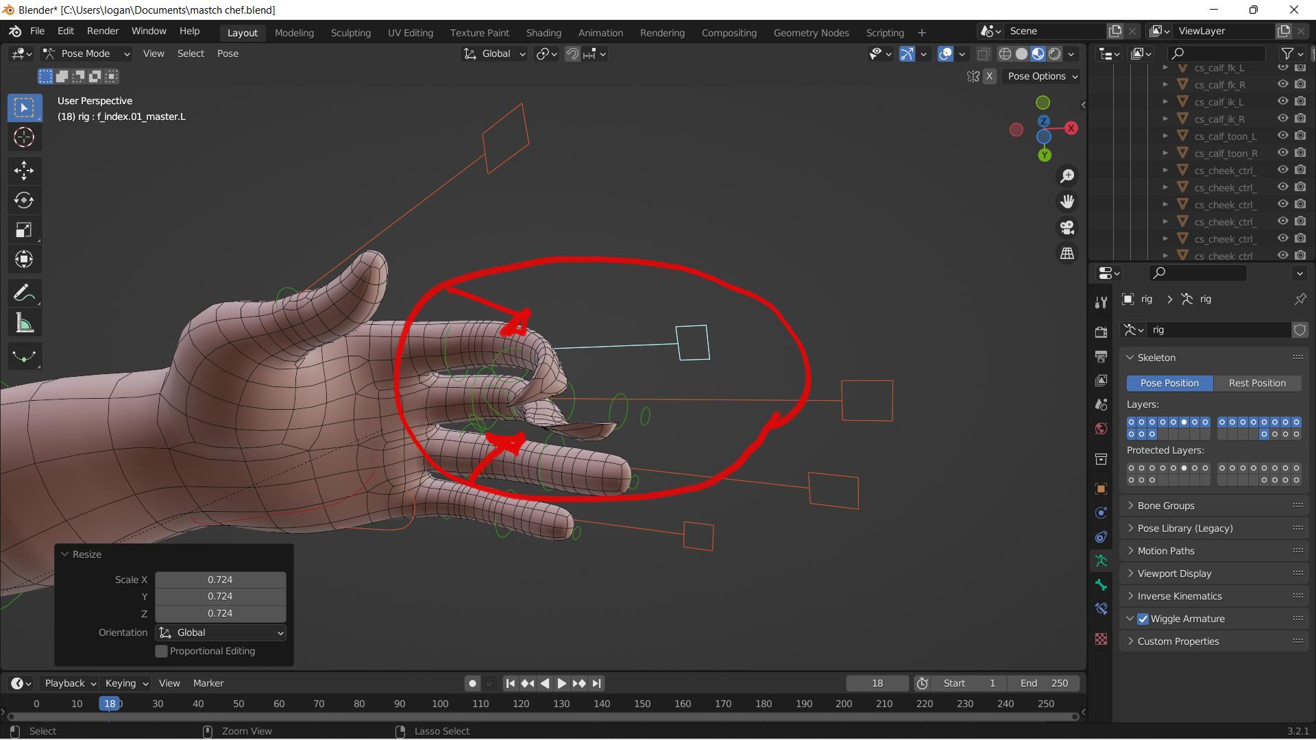 mesh How to Fixing rigify errors on mouths and fingers Blender