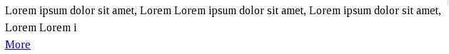 javascript CSS Text ellipsis including "More" link Stack Overflow