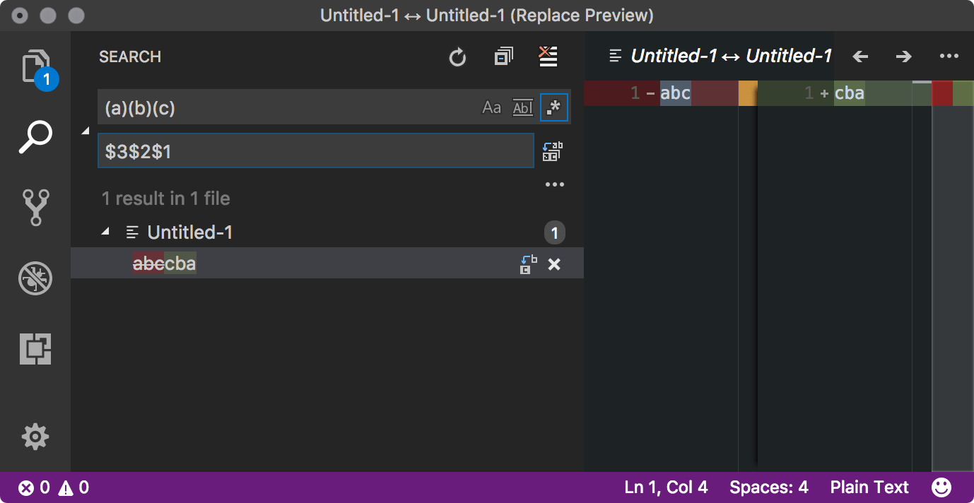 Visual Studio Code How to actually search and replace a word in all