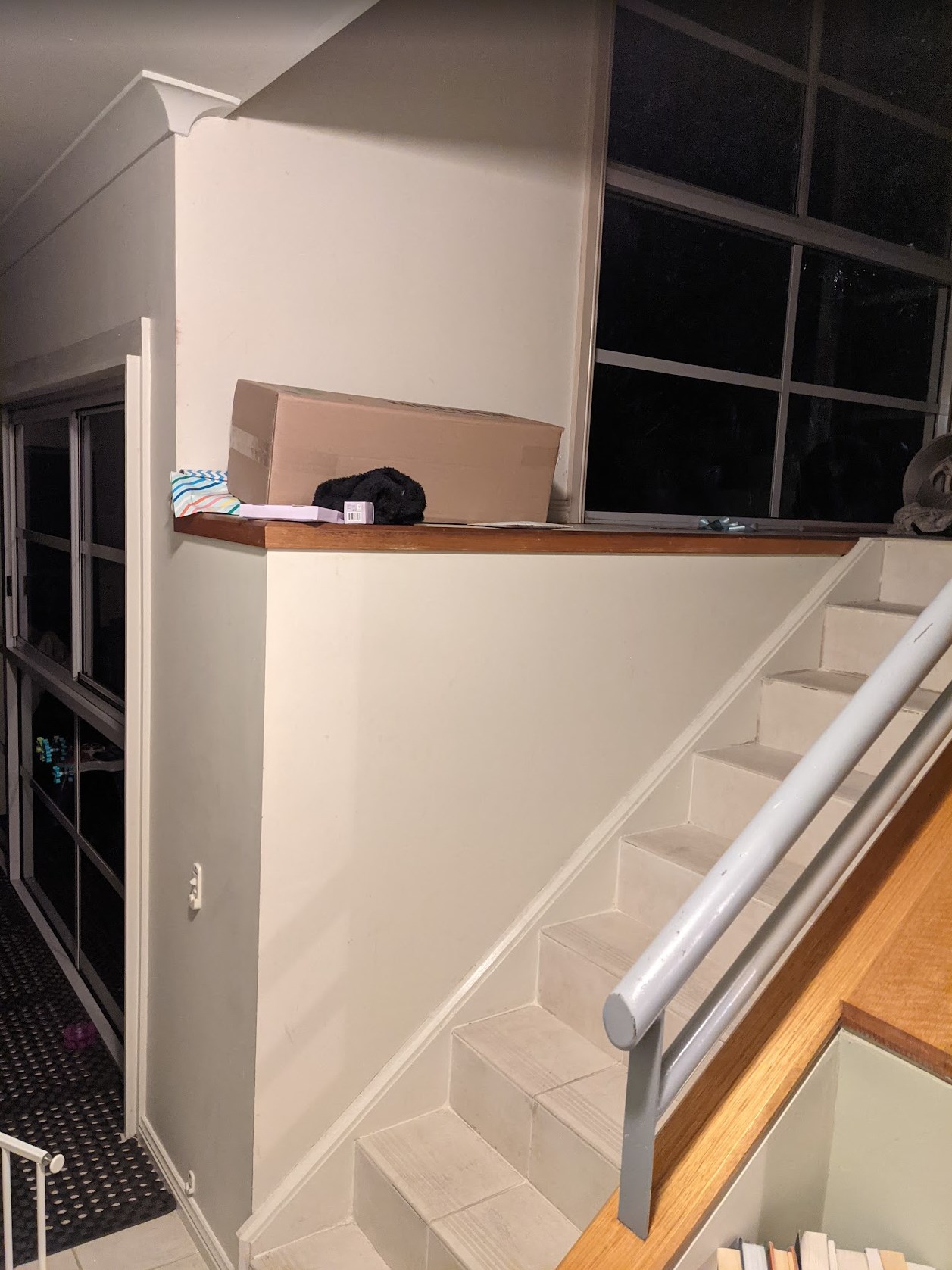 walls Any creative ideas for dealing with this long drop next to