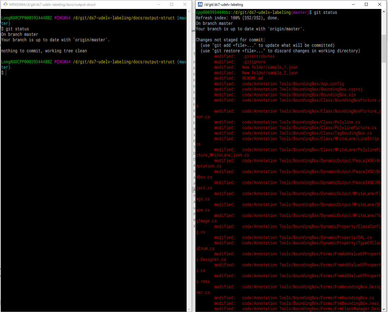 Why Git Bash vs msys2 git throw different git status? Stack Overflow
