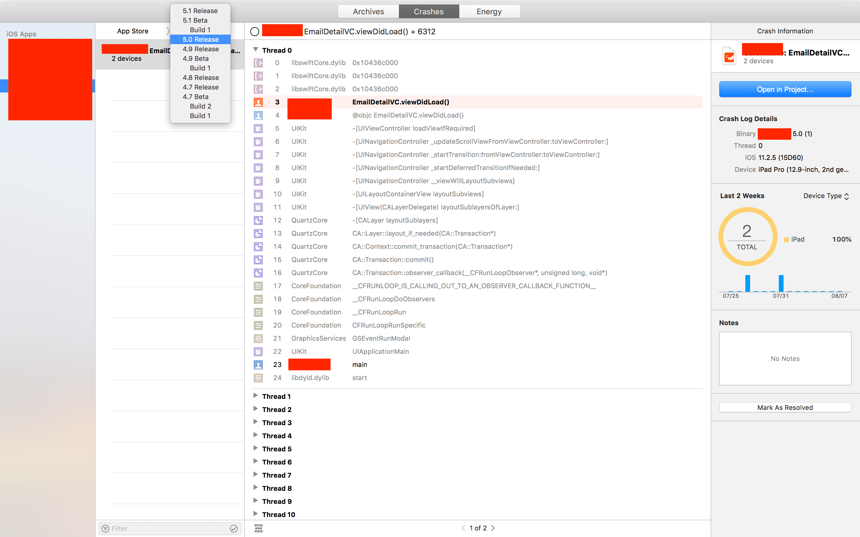 How to implement Exception/Error Handling in Swift 4 with native Crash