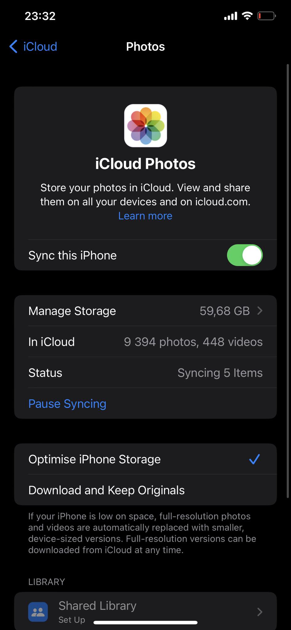 iphone iCloud backup tries to back up my Photo Library, even though I