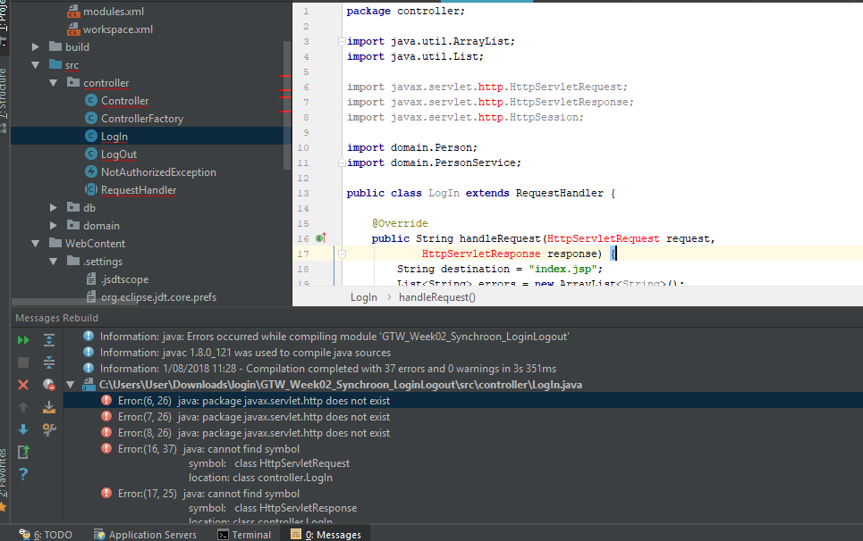 Java Result Cannot Be Resolved To A Variable SULRET