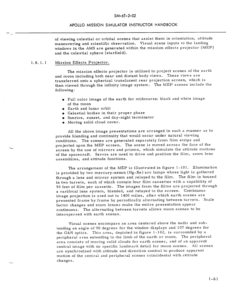 Apollo training simulator cgi requirements Space Exploration Stack