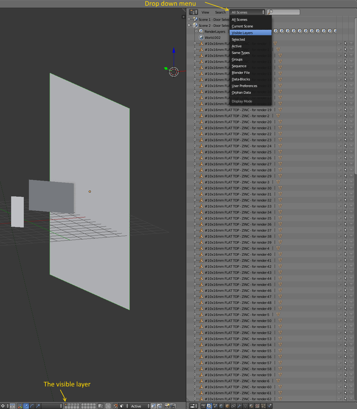 Blender how to show in outliner only the objects that are on the layer