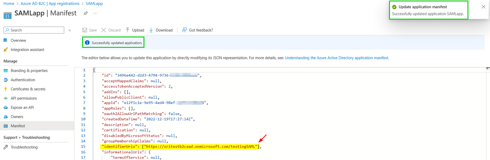 microsoft graph api Filter Application Based on IdentifierURIs