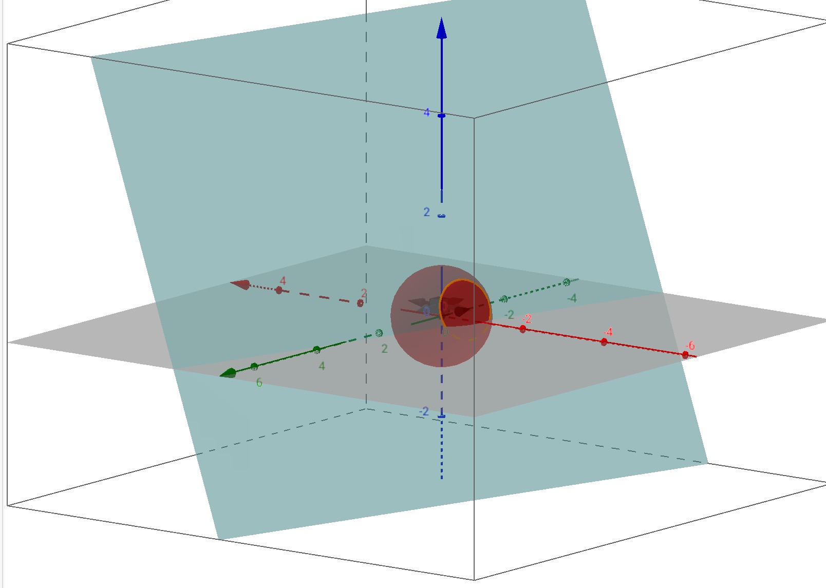 geometry Find the center of a circle on a sphere given 2 points and its radius Mathematics