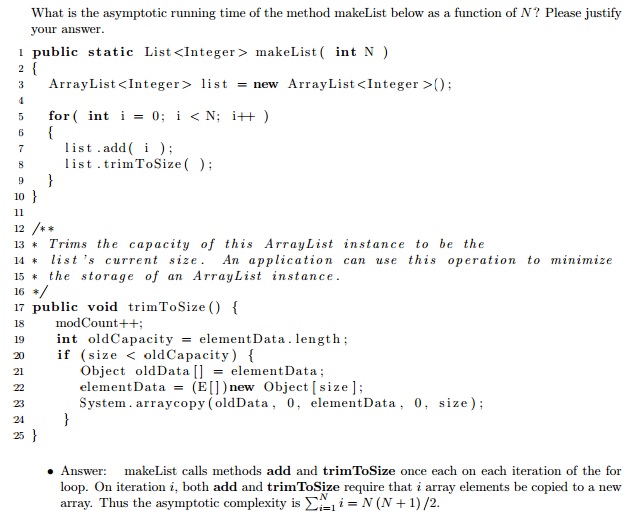 java How to get asymptotic running time? Stack Overflow