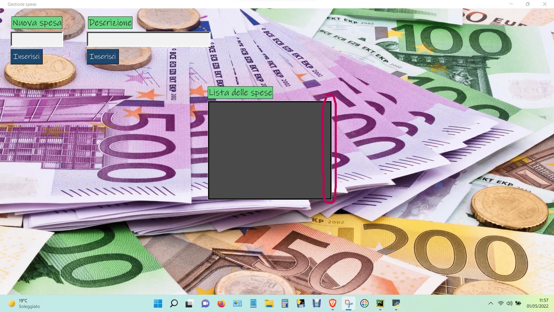 [Solved] How to insert scrollbar in a specific position in Tkinter