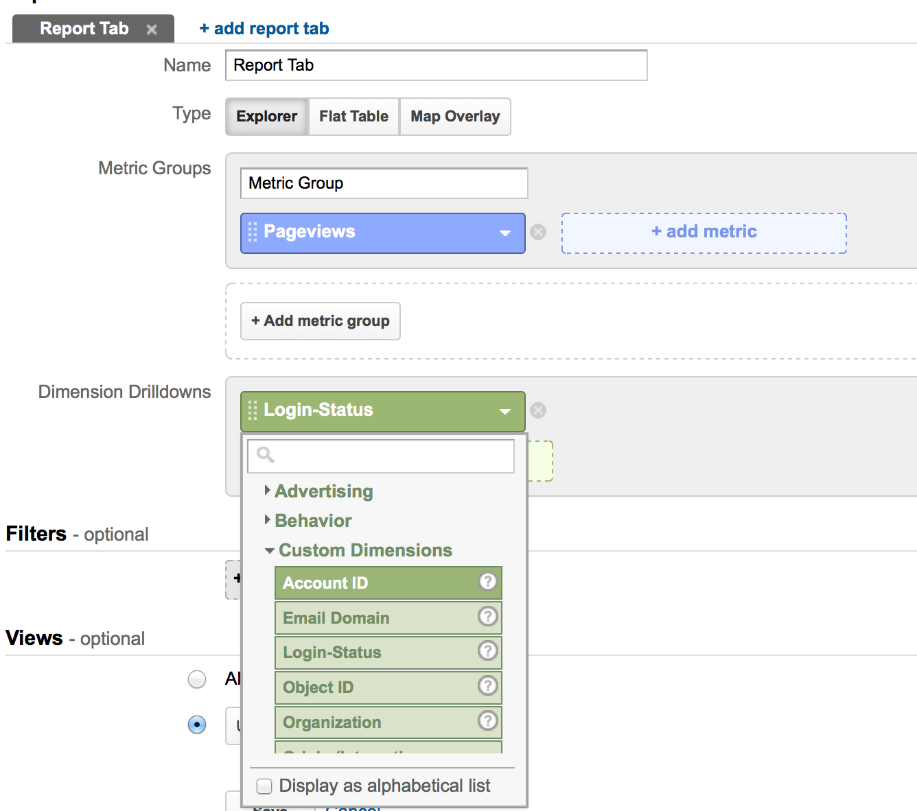 Facebook - How Can I Add Custom Dimensions To A Custom Report In Google Analytics - Stack Overflow