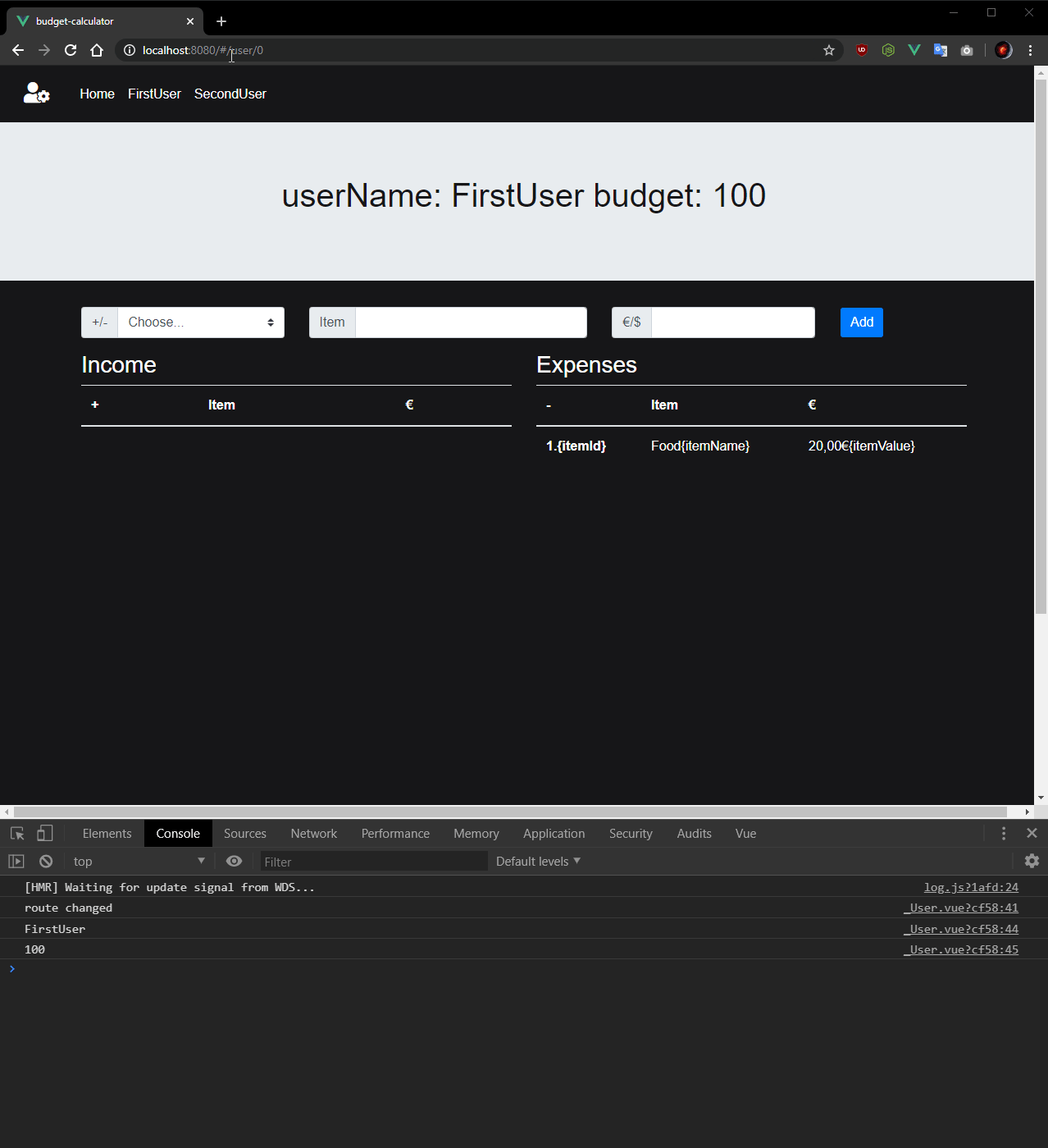javascript Vue switching between same components in routerview will