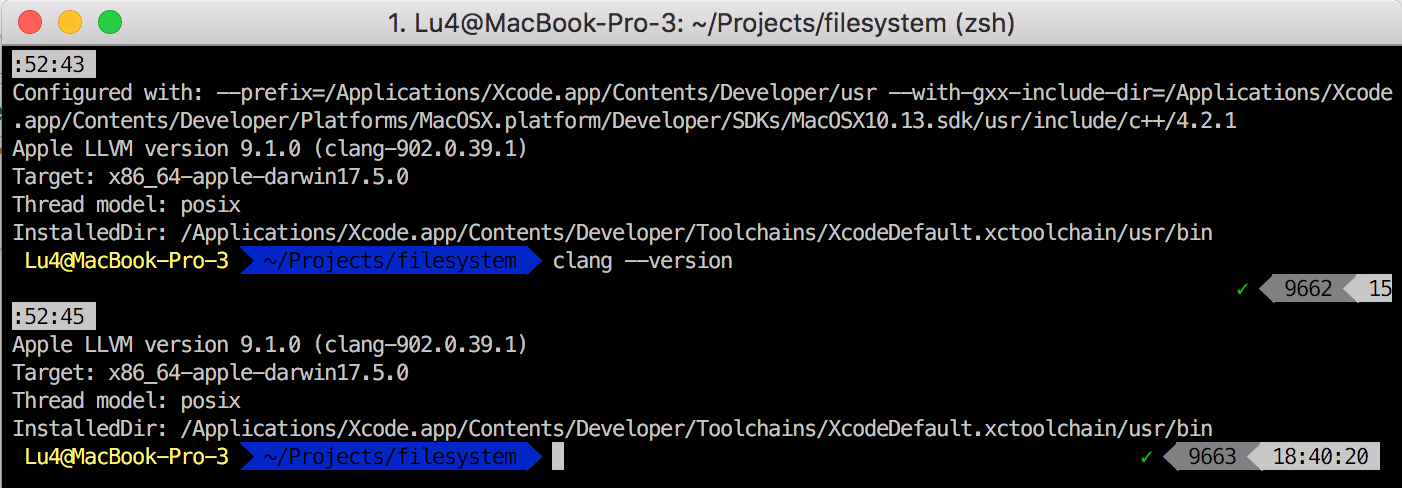 `filesystem` with c++17 doesn't work on my mac os x high sierraHow to