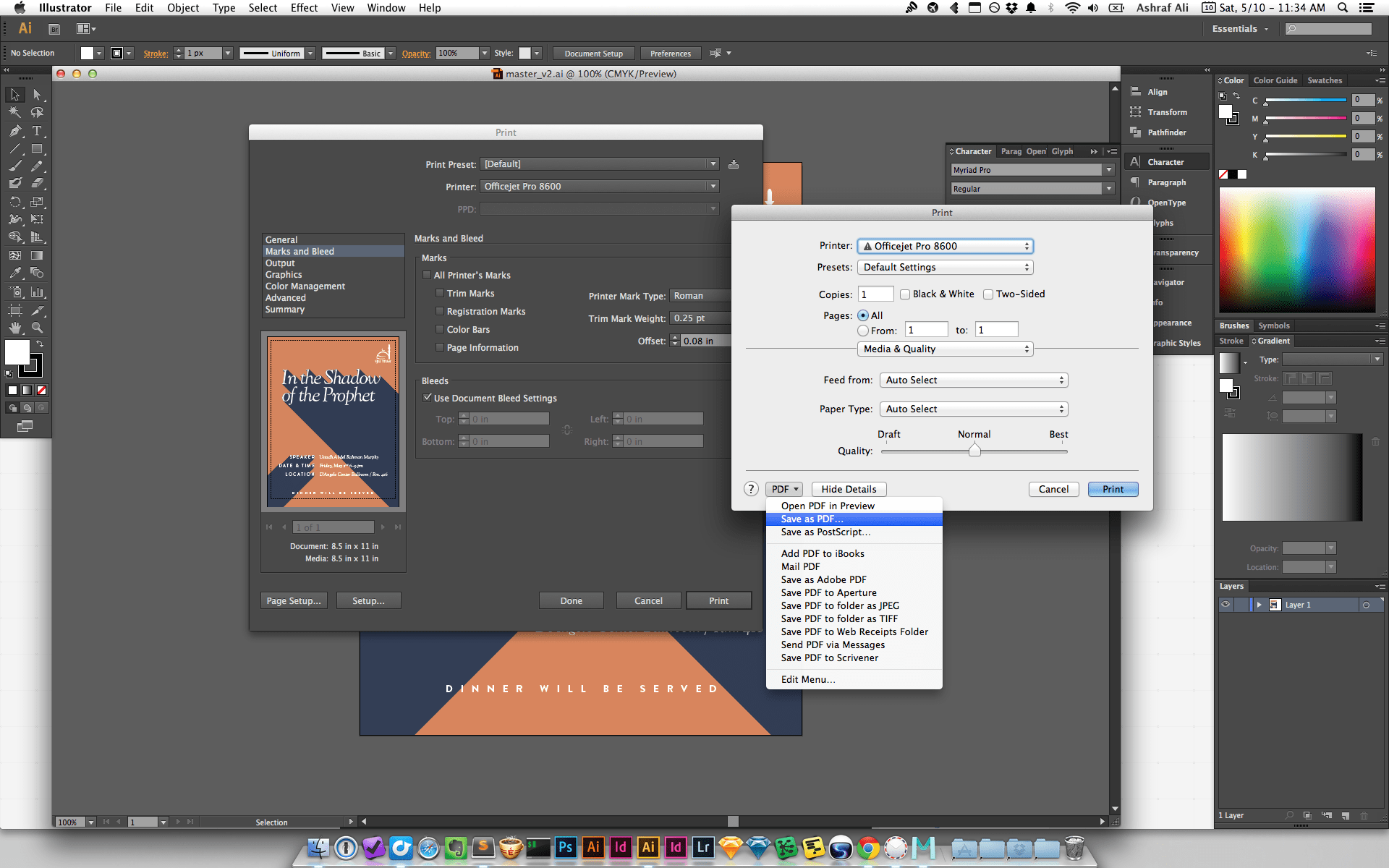 Items missing from PDF when exporting from Illustrator Adobe.