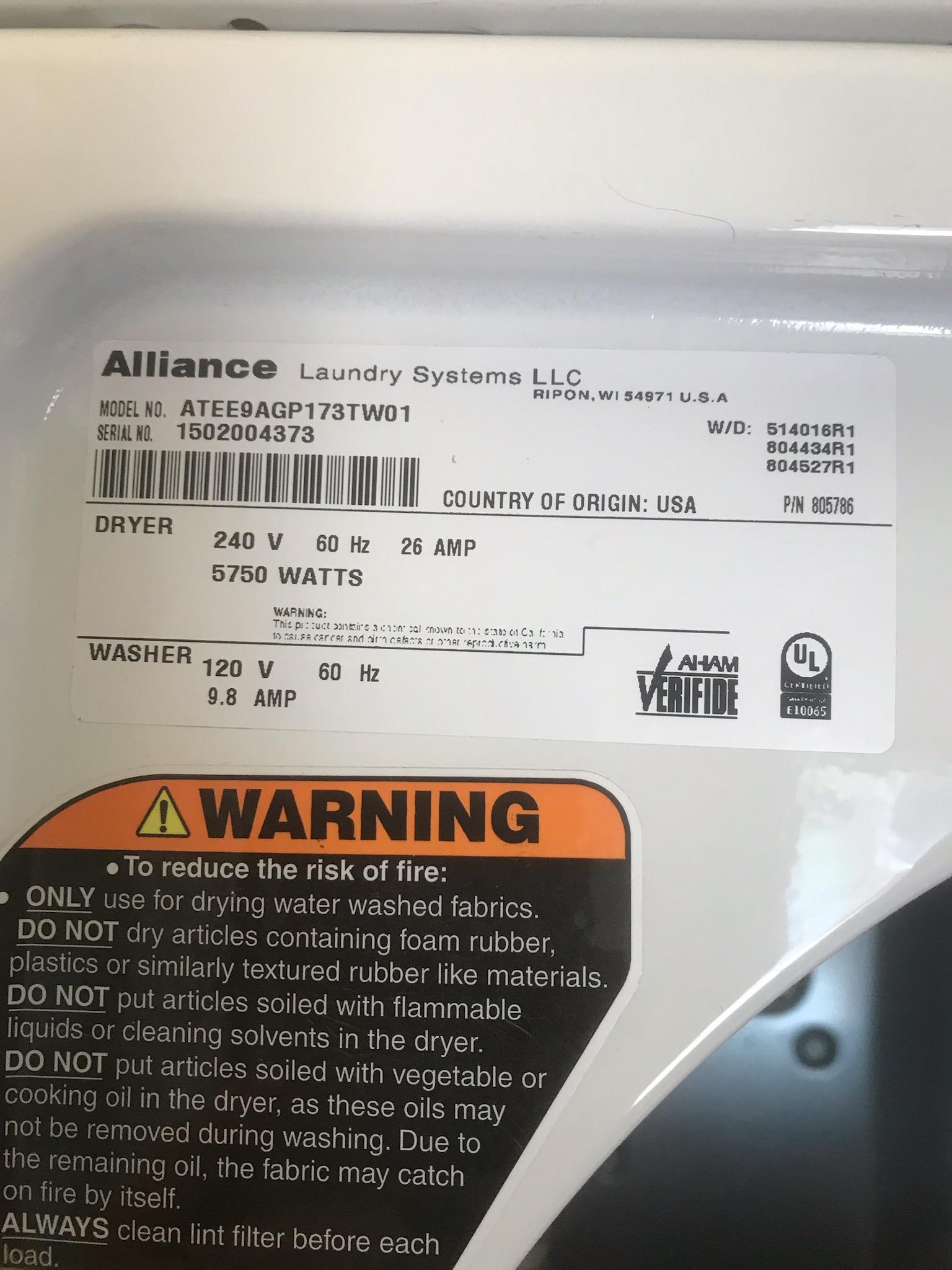 appliances Speed Queen (Alliance) laundry system regularly shows different errors bad