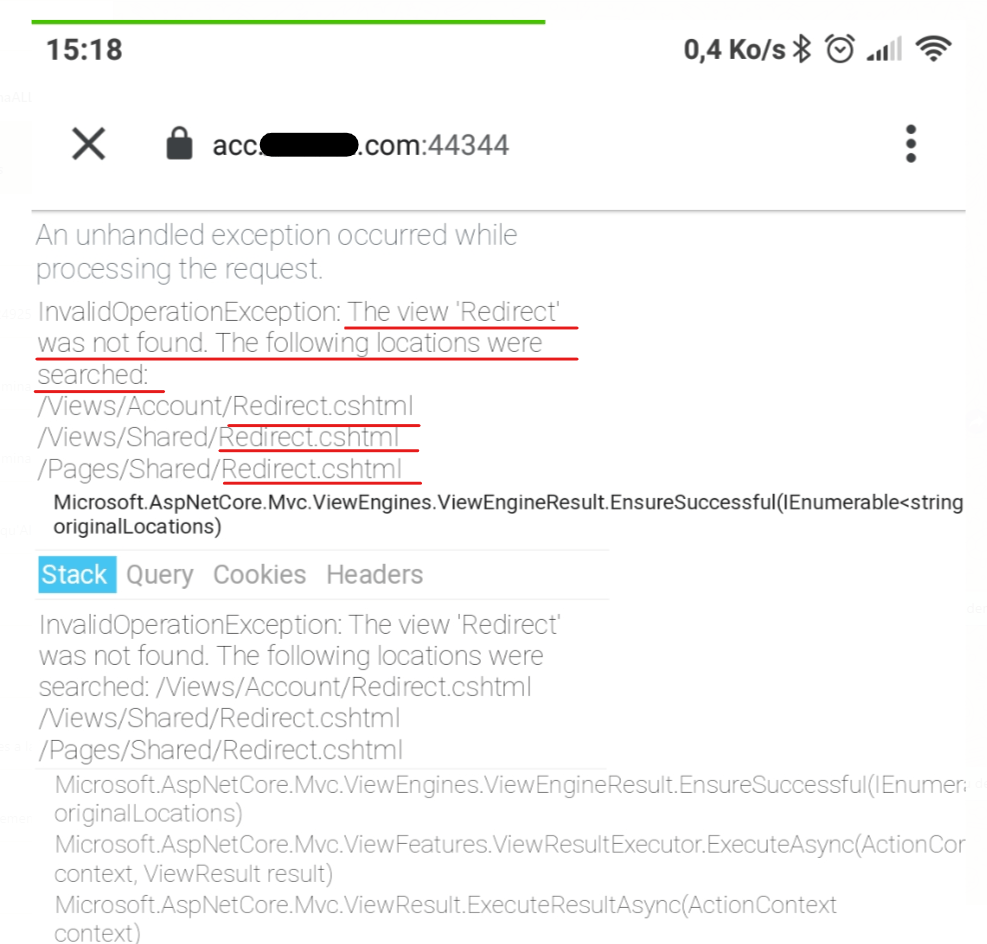 identityserver4 Identity Server redirect to React Native error