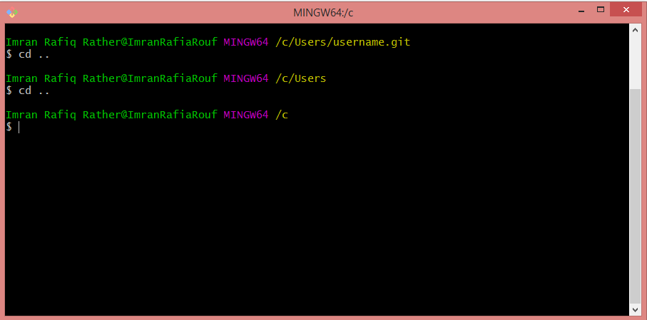 How to change folder with git bash? Stack Overflow
