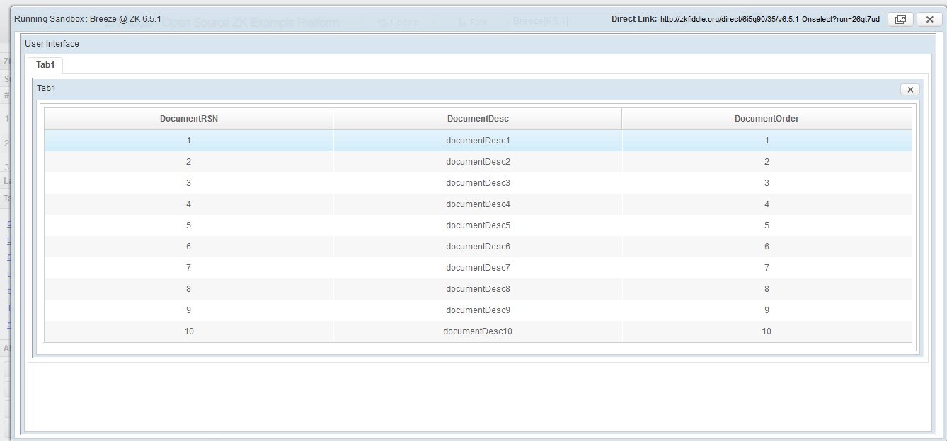 ZK Listbox onselect issue Stack Overflow