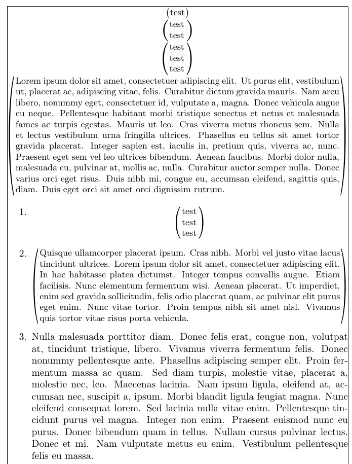 scaling Block of text that surrounded by vertically spanning